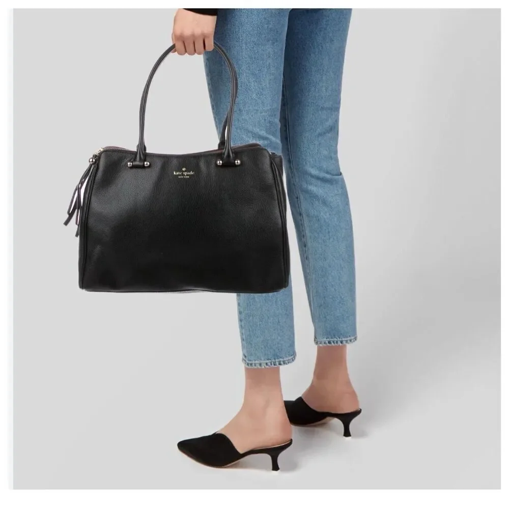 Kate Spade Black Kensington Charles Street Leather Shoulder Bag NWOT